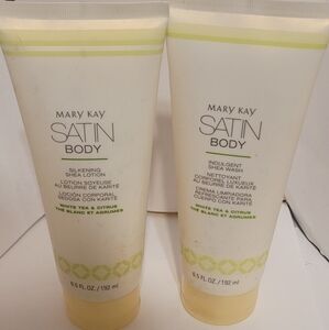 mary kay satin body shea wash and body lotion